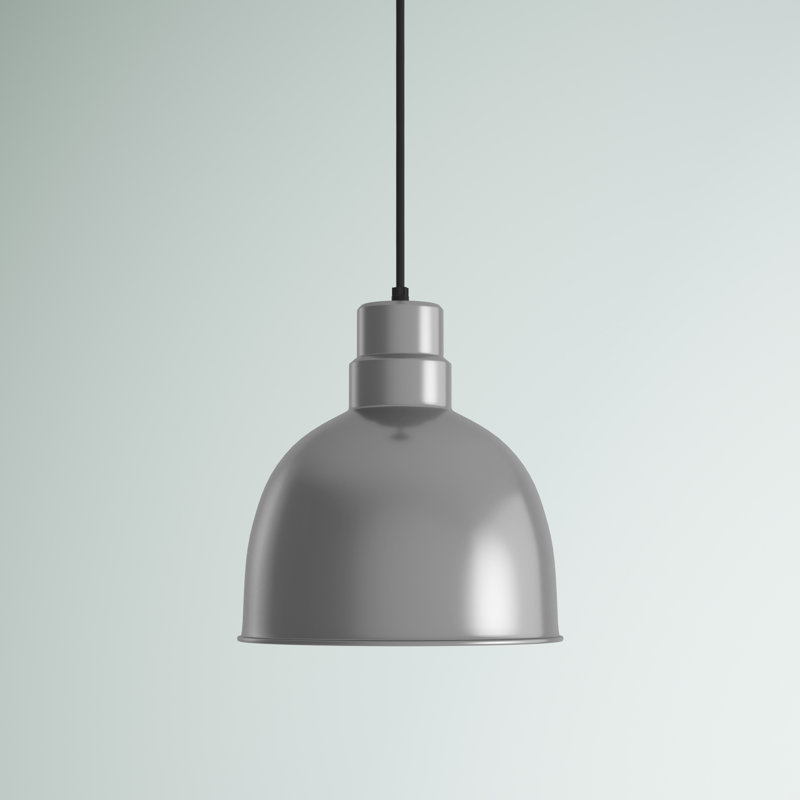Dhrampla 1 - Light RLM Single Dome Pendant, Galvanized, 11.5" H x 12" W x 12" D