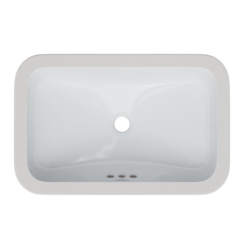 Norris 20-7/16" Rectangular Vitreous China Undermount Bathroom Sink with Overflow