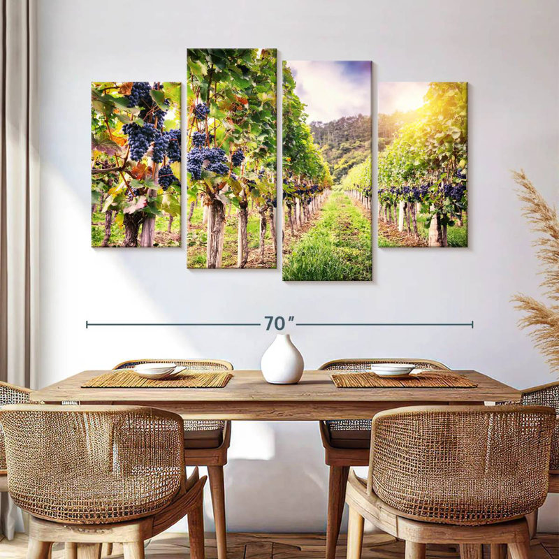 Autumn Vineyard Landscape, H 42 po x l 68 po