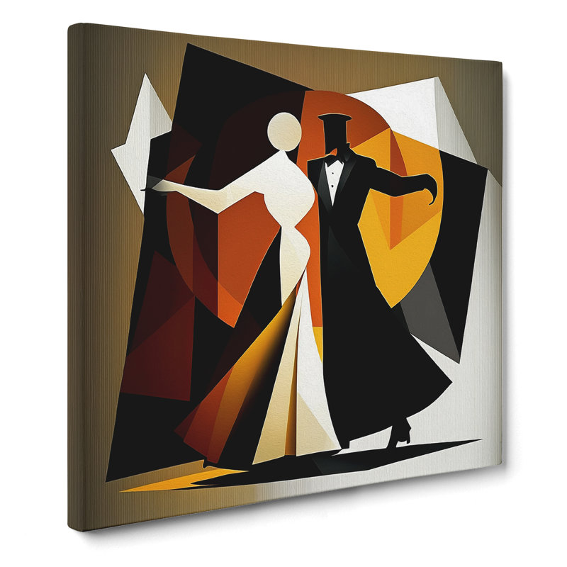 Ballroom Dancing Suprematism No.1 - Wrapped Canvas - Framed Print, 50cm H x 50cm W x 3cm D