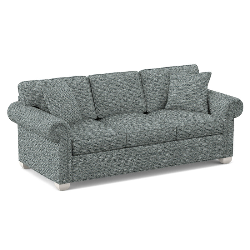 Main Street Upholstered 85'' Sleeper Sofa, Tuck Cobalt, Casa Blanca
