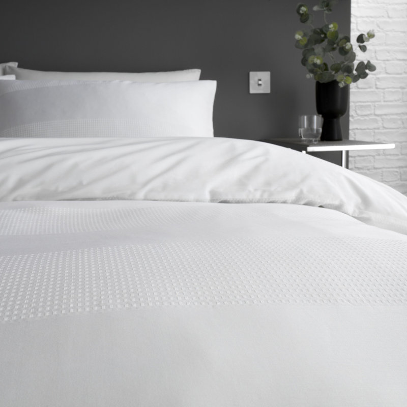 Content By Terence Conran Striped 200 Thread Count Cotton White, Kingsize - 2 Standard Pillowcases