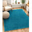 Tapis bleu à poils longs Feather-46017894
