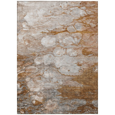 Rattee Washable Abstract Indoor / Outdoor Rug