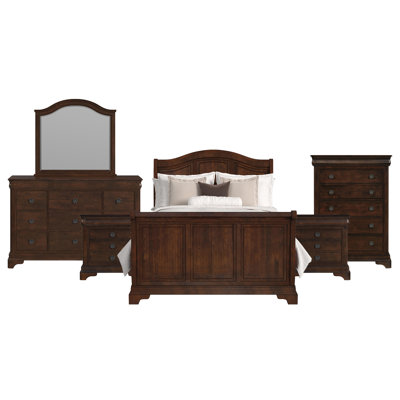 Picket House Furnishings Conley Cherry Queen Sleigh 5PC Bedroom Set