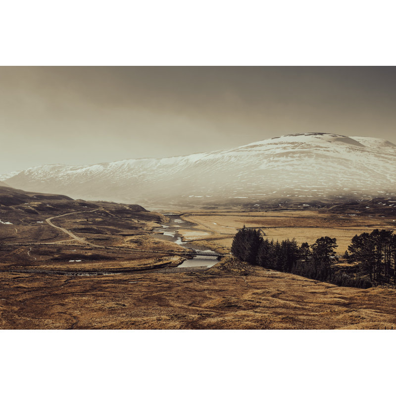 Scottish Highlands, 34.5" H x 47.5" W, White