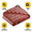 Extreme Heavy Duty 20 Mil Poly Tarp Cover, Waterproof, UV Resistant. Bricks Design-103612086