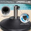 Poids américain: 50 lb Base de parasol d'extérieur ronde remplissable en noir-100476255