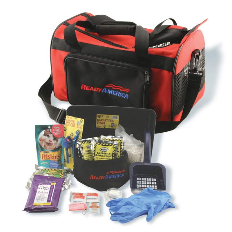 Cat Carrier Kit, 10" H x 10" W x 16" D, Red