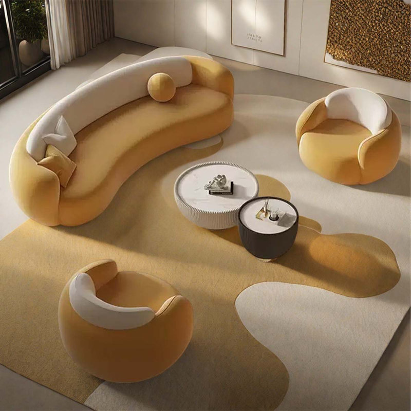Combinaison simple de table basse jaune