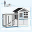 Coleman Rabbit Hutch Bunny Cage Outdoor Wooden House withTray & Ramp Grey