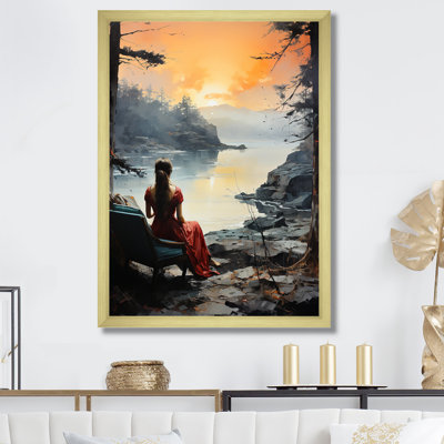 Art sur toile Calm Solitude Woman Meditation II
