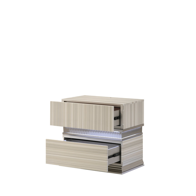 Table de chevet Velmora - gris