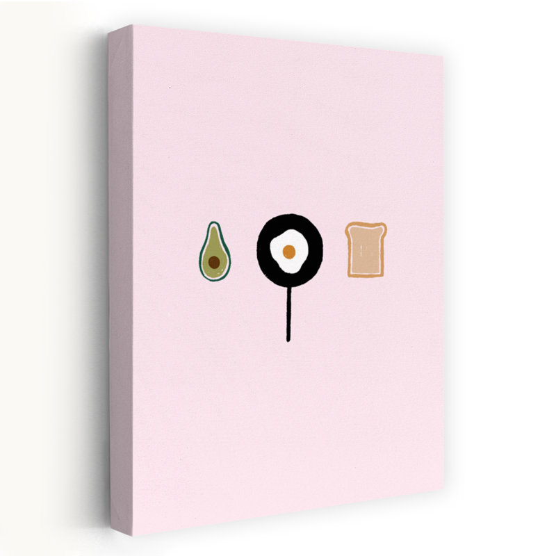 «Avocado Egg Toast», art mural contemporain, H 60 po x l 40 po