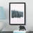Fir Tree Forest in Winter in Abstract - Picture Frame Painting Print-55609312-55609311