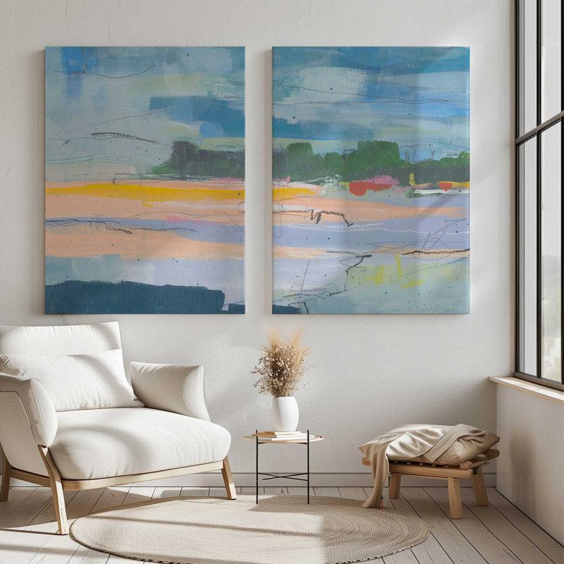La première lueur du crépuscule | Impression sur toile 2 panneaux, H 36 po x l 54 po