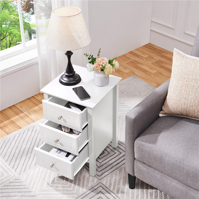 Side Table Set, White