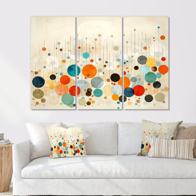 Radiant Echoes Of Mid Century Colors I - Abstract Midcentury Wall Décor Set
