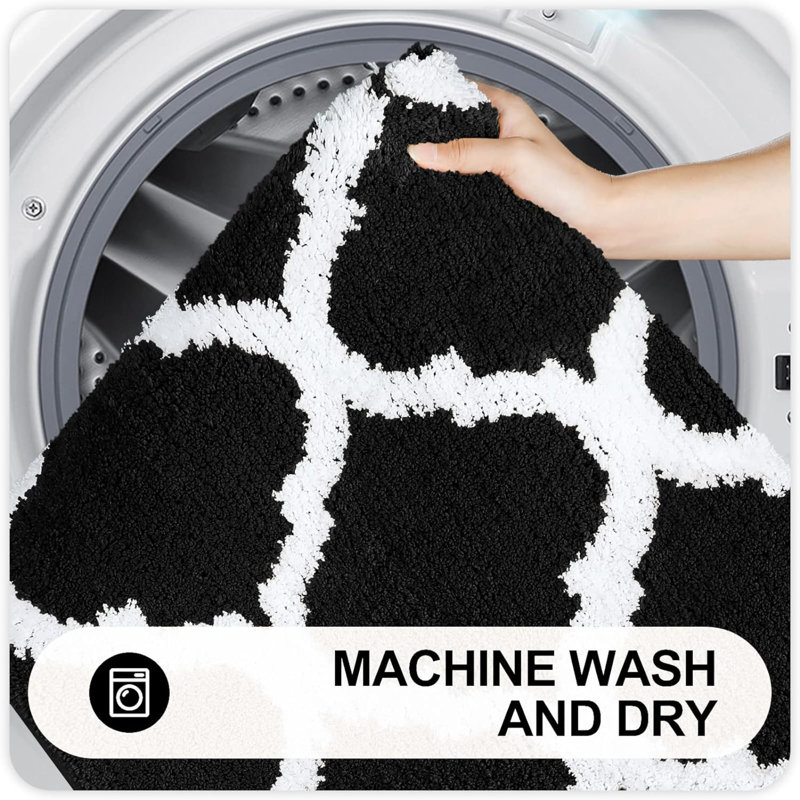 Jonson Microfiber Bath Mat, Black