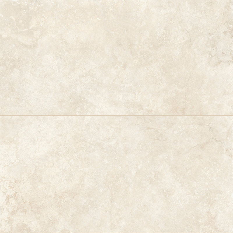 Travino Cross Cut Travertine 24X48 Matte Porcelain Tile, Matte Ivory