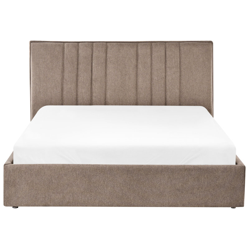 Upholstered Ottoman Storage Bed, European Double (140 x 200 cm), Taupe