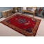 Tapis turc rétro à motif floral rouge pour décoration bohémienne