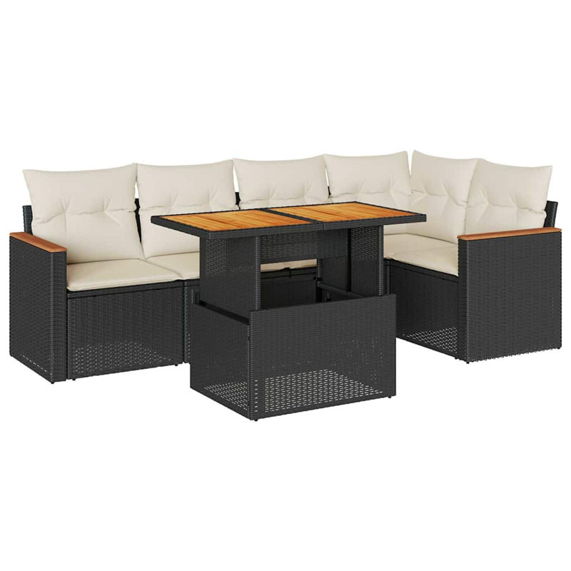 Grand canapé modulaire en rotin PE Vidaxl