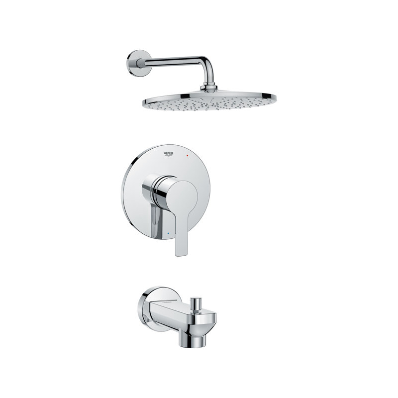 Robinet de baignoire et douche avec valve brute Lineare ™, CHROME GROHE