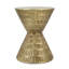Table d'appoint en sablier antique antique avec texture martelée, durable et élégante pour les intérieurs modernes