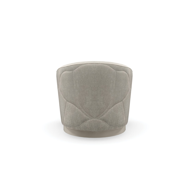 Caracole Upholstery Swivel Tufted Barrel Chair