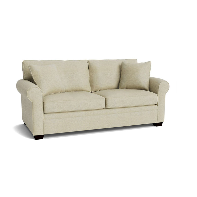 Quaker Upholstered 77'' Sofa Bed, Espresso, Jango Sandstone