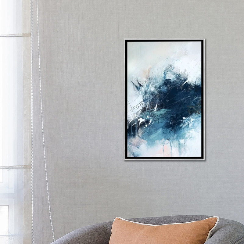 Shrey III par Sana Jamlaney - reproduction d'art, Aucun mat, Toile avec cadre argenté, H 26 po x l 18 po x 1,5 po