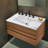 Ancillary 3-Hole 30 in. W x 18.25 in. D Classic Contemporary Rectangular Glossy Ceramic Single Sink Basin Bathroom Vanity Top, White Marble Effect-105702778