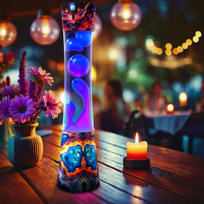 Jambo 15.5" The Upgraded Motion Lamp, Amber Crystal Decal Motion Light, Beautiful Home Decor, Living Room Bedroom Lamp, Relaxing Nightlight For Teens, Kids & Adults