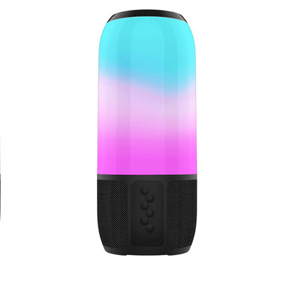 Portable Wireless Speaker With 360° Stereo, 6 Color Lights, Tws Pairing & Fm Radio – Indoor/outdoor For Home/party/travel (black)