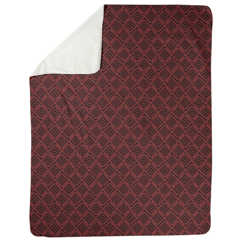 Couverture polaire Katelyn Elizabeth, l 52,5 po x L 62,5 po, Noir / rouge