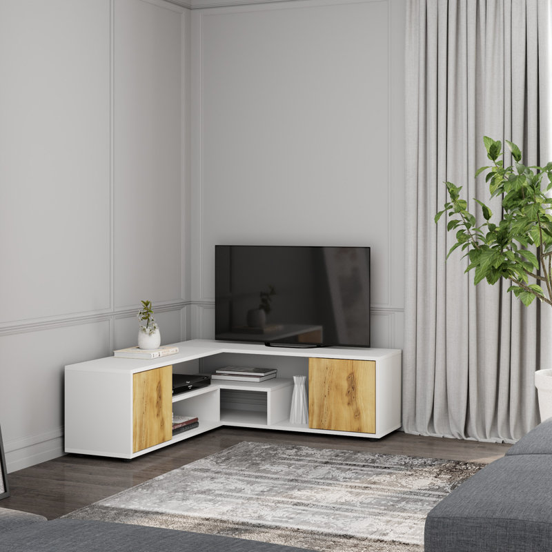 Ballarie Unfinished TV Stand for TVs up to 50", White