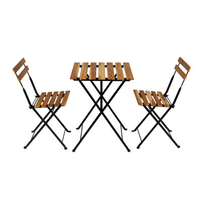 Ensemble bistro en bois de teck massif