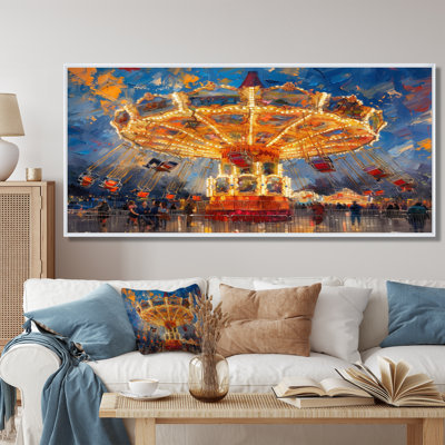 Amusement Parks Carrousel Carnival Colors - Reproduction d'art mural parcs d'attractions
