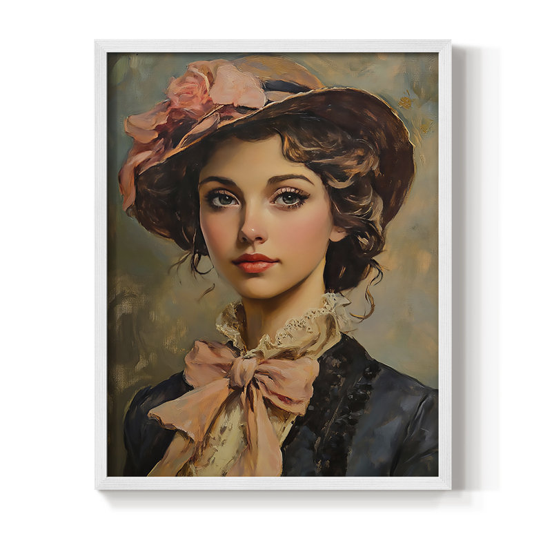 Reproduction encadrée WOMEN Series CLXVI - bois massif, H 11 po x l 9 po, Blanc