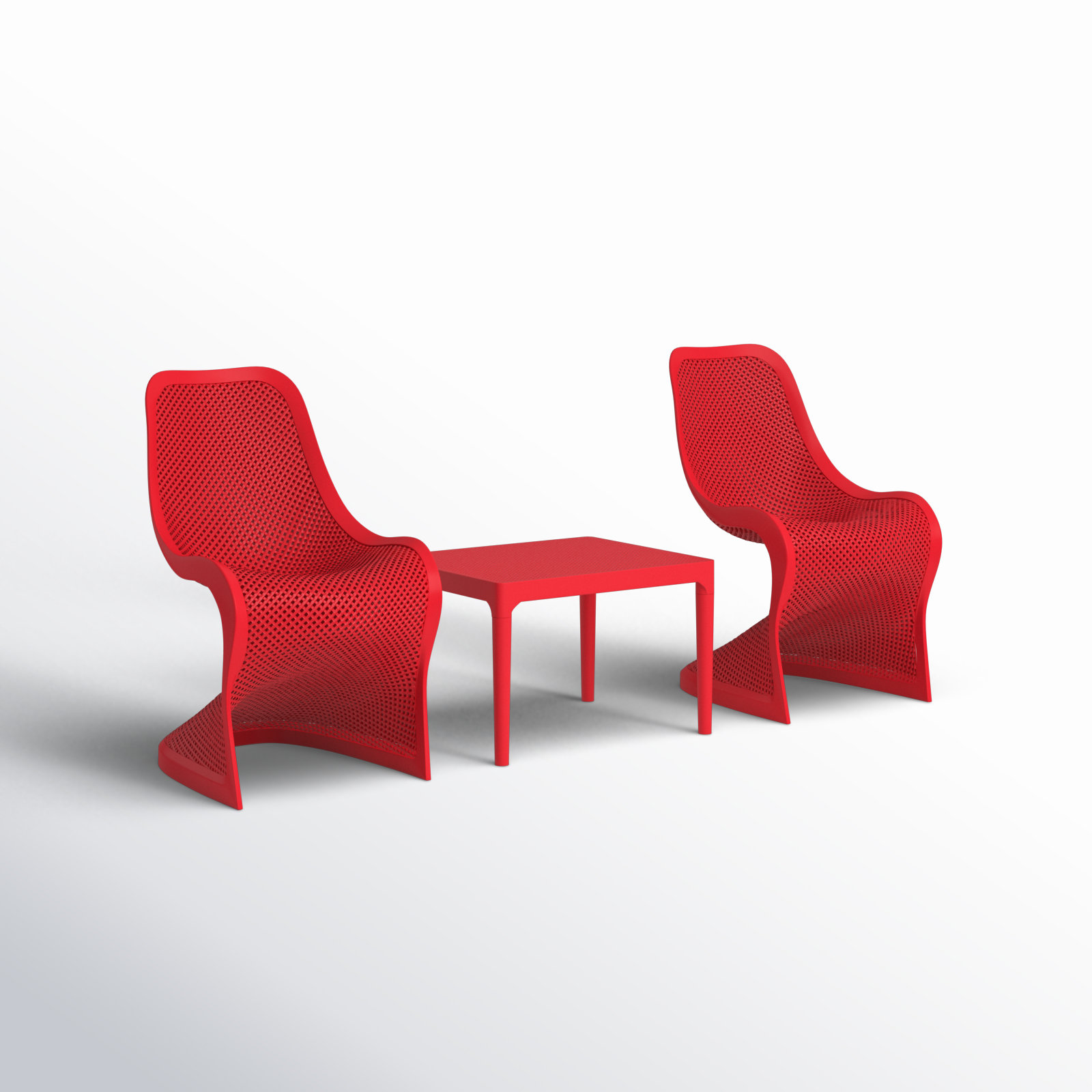 Nassau 2-Person Patio Seating Group, Red
