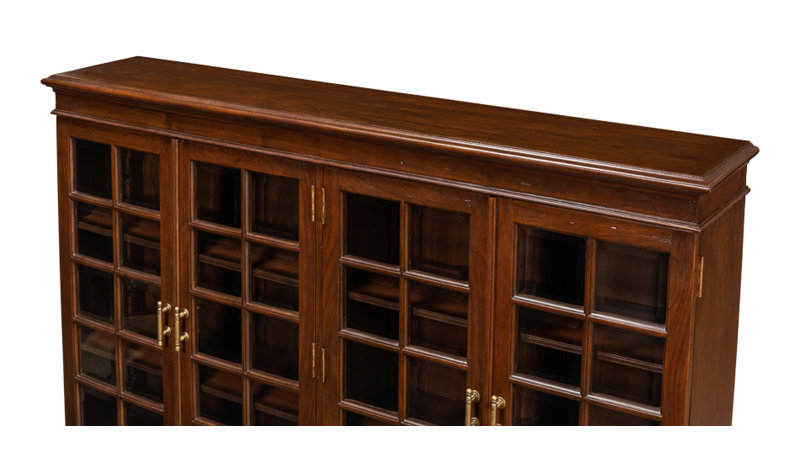 Morgan Solid Wood Bookcase, Walnut/Dark Brown