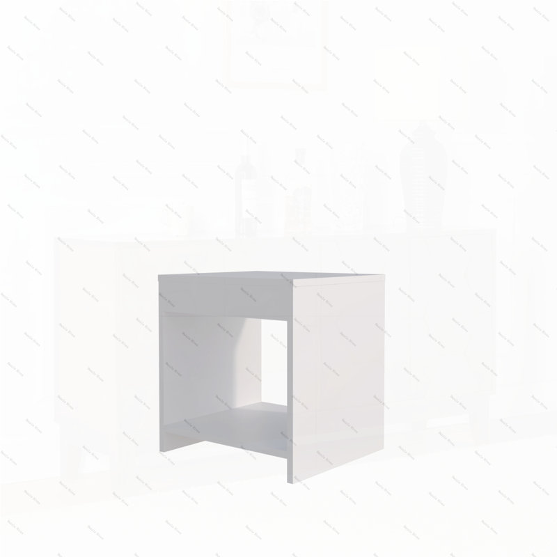 Table de chevet avec rangement ouvert Anegam, Blanc