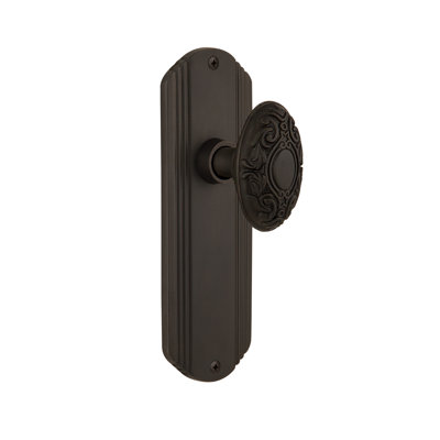 Plaque décorative avec bouton de porte victorien