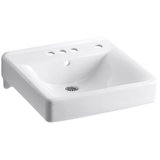 Soho Ceramic 20" Wall Mount Bathroom Sink with Overflow