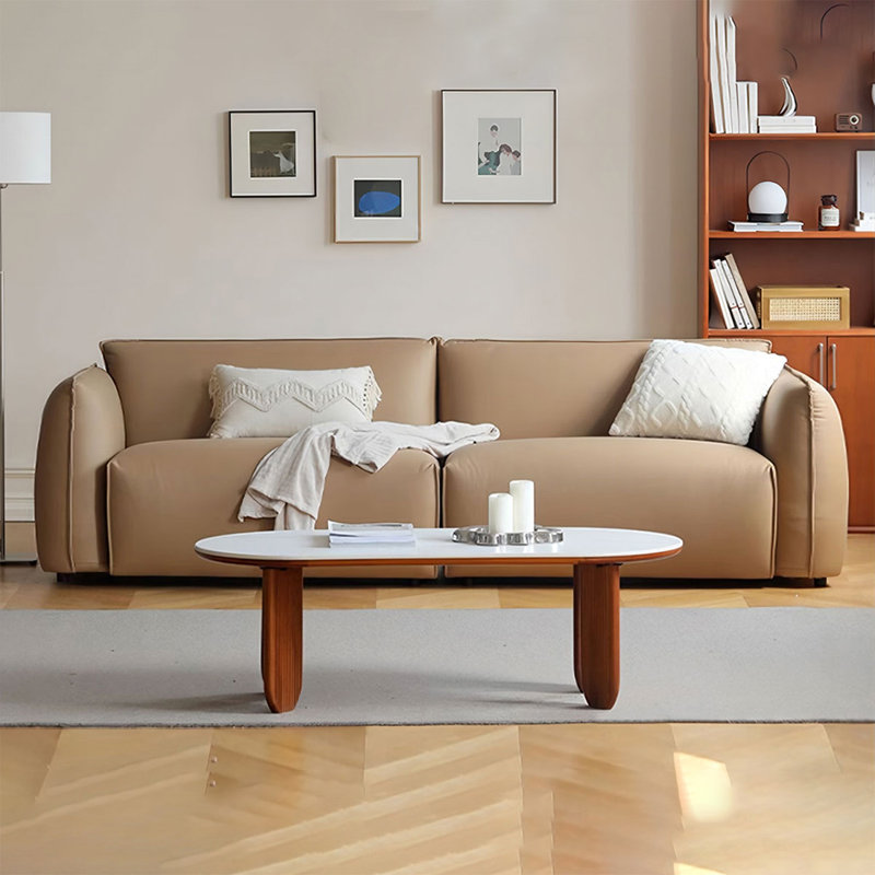 Canapé modulaire 100% polyester kaki, 3, H 26,77 po x l 98,43 po x P 37,01 po