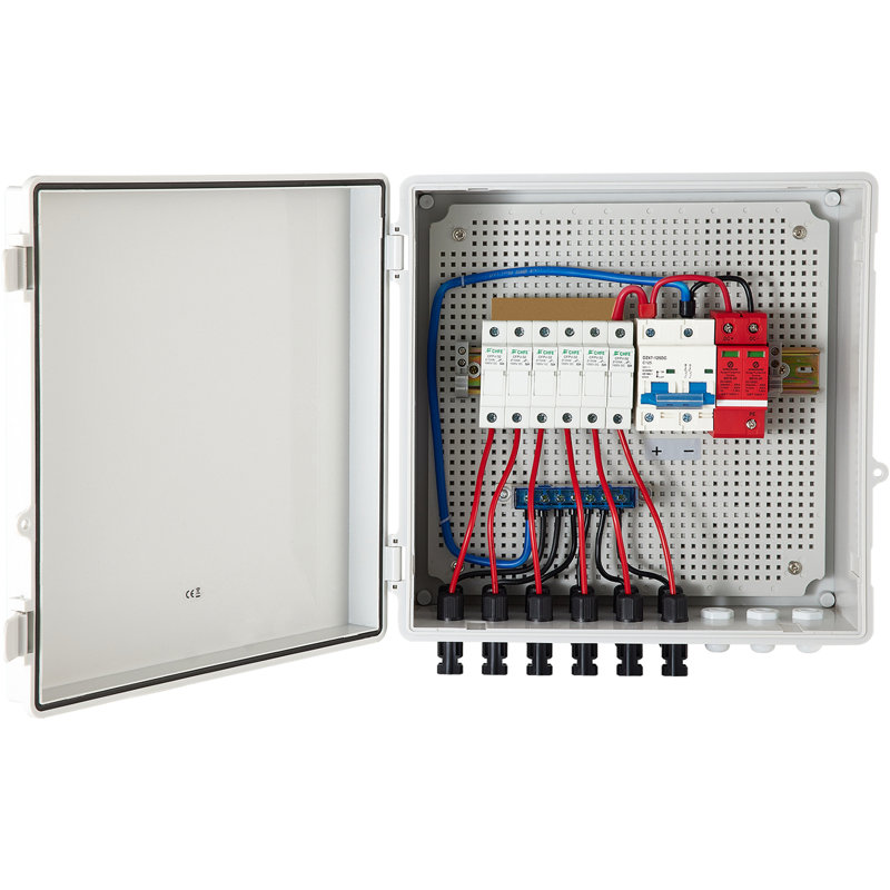 PV Combiner Box, 6 String, Solar Combiner Box with 15A Rated Current Fuse
