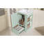 Meuble-lavabo autoportant avec lavabo, armoire de rangement avec tiroir à fermeture en douceur, tablettes latérales ouvertes-419576642