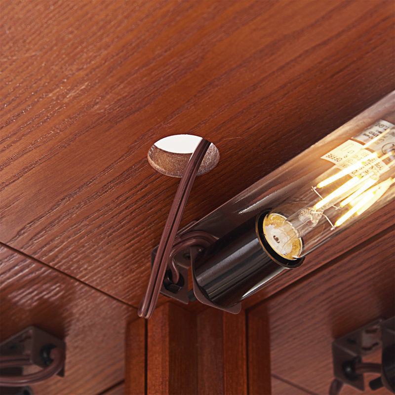 Oak Lighted Glass Corner Display Curio Cabinet
