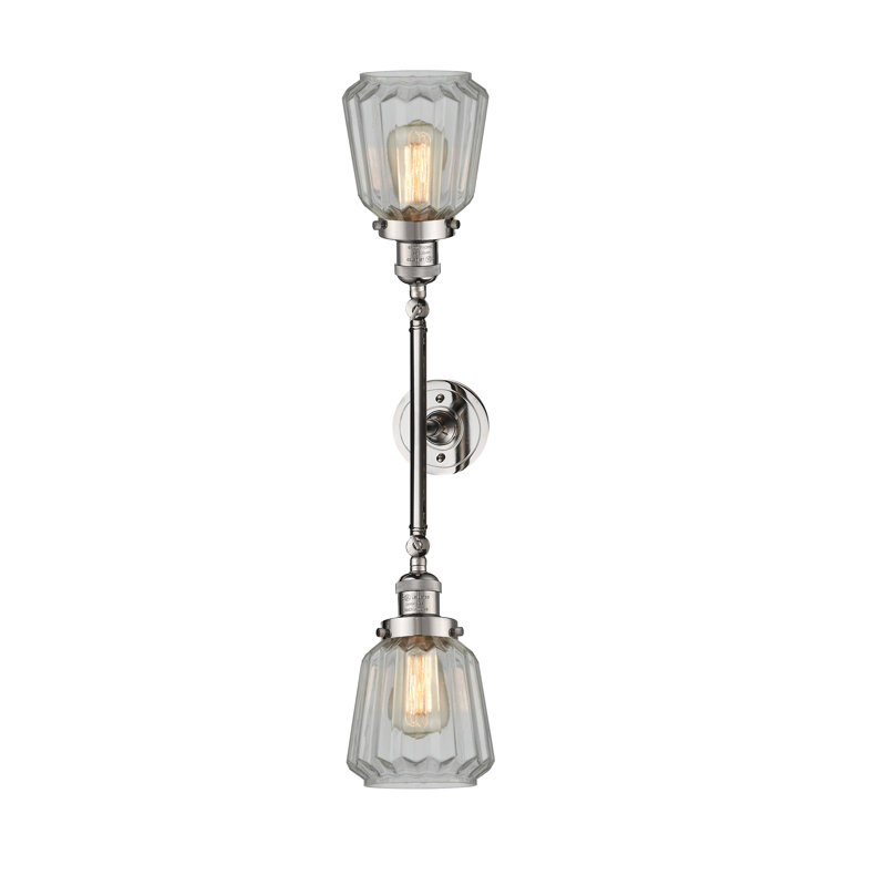 Vinson 2 - Light Dimmable Vanity Light, Polished Nickel, Clear